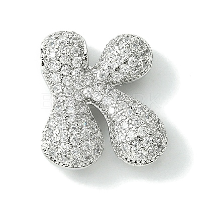Rack Plating Brass Cubic Zirconia Pendants KK-S378-02P-K-1