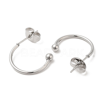 Non-Tarnish 304 Stainless Steel Stud Earring EJEW-H134-02A-P-1