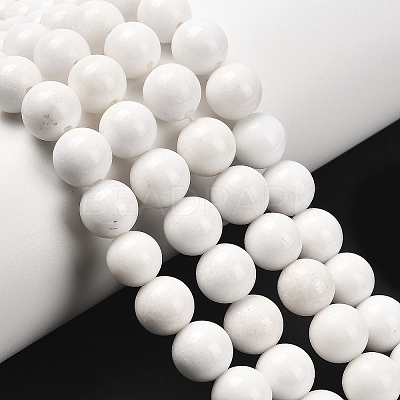 Natural Mashan Jade Round Beads Strands G-D263-10mm-XS01-1
