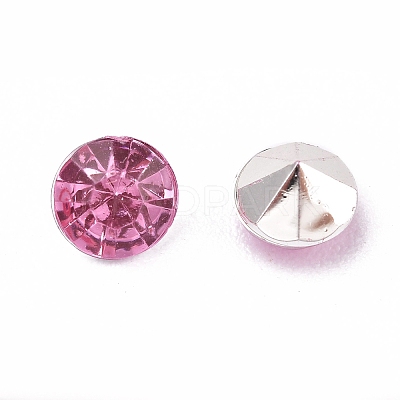 Imitation Taiwan Acrylic Rhinestone Pointed Back Cabochons GACR-A003-5mm-14-1
