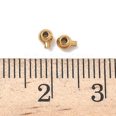 304 Stainless Steel Crimp Beads X-STAS-G361-02G-1