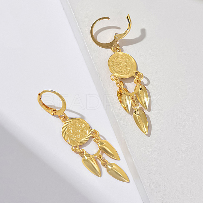 Tassel Coin Hoop Earrings for Women NF5476-1