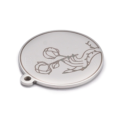 Non-Tarnish 304 Stainless Steel Pendants STAS-C032-04P-1