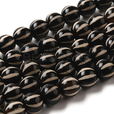 Tibetan Style dZi Beads Strands TDZI-NH0001-A01-02-1