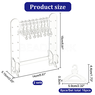 2 Sets Butterfly Acrylic Earring Display Stands EDIS-HY0001-13A-1