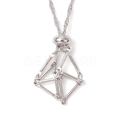 304 Stainless Steel Macrame Pouch Empty Stone Holder Necklace Making NJEW-JN05238-01-1