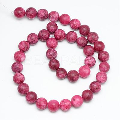 Natural White Jade Bead Strands G-R297-8mm-32-1