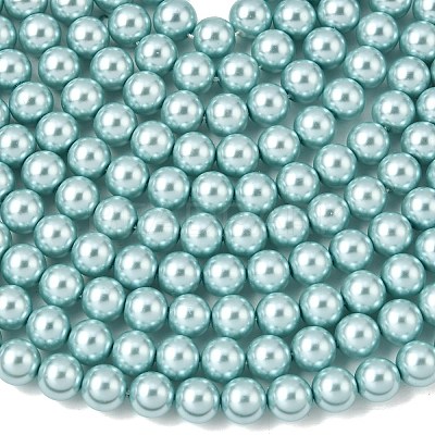 Eco-Friendly Dyed Glass Pearl Round Beads Strands HY-A002-8mm-RB106-1