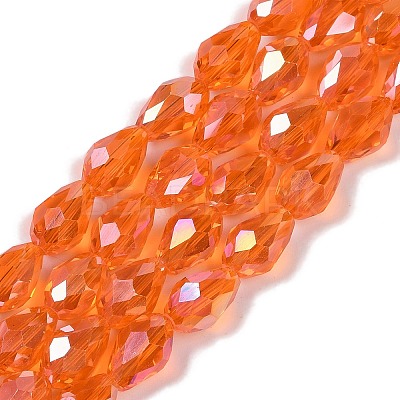 Transparent Electroplate Glass Beads Strands EGLA-N013-T4mm-B09-1