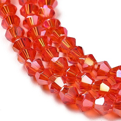 Transparent Electroplate Glass Beads Strands GLAA-F029-2mm-A14-1