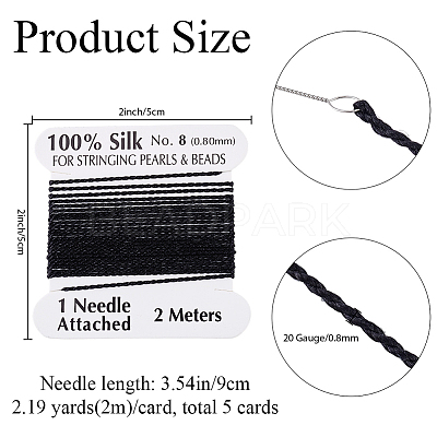 5Pcs Pure Silk Cord OCOR-BBC0001-03A-1