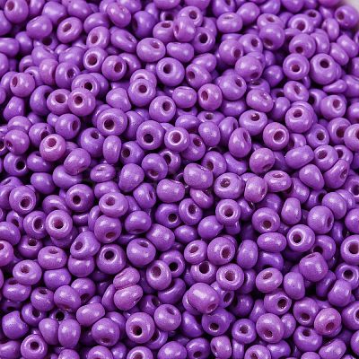 8/0 Baking Paint Glass Seed Beads SEED-M012-02A-40-1
