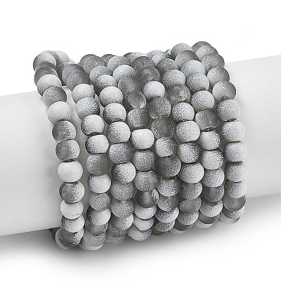 Frosted Crackle Glass Beads X1-GLAA-U001-4mm-M06-1