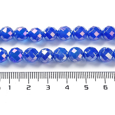 Electroplated Natural White Jade Beads Strands G-Z038-A01-02AB-1