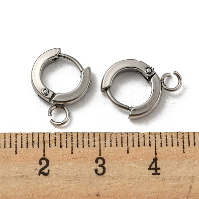 Tarnish Resistant 201 Stainless Steel Huggie Hoop Earrings Findings STAS-A167-01I-P-1