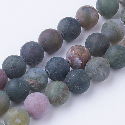Natural Indian Agate Bead Strands G-G735-01F-10mm-1