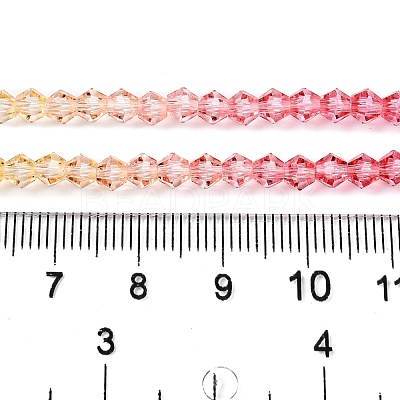 Gradient Color Baking Paint Glass Bead Strands DGLA-A039-T2mm-A02-1