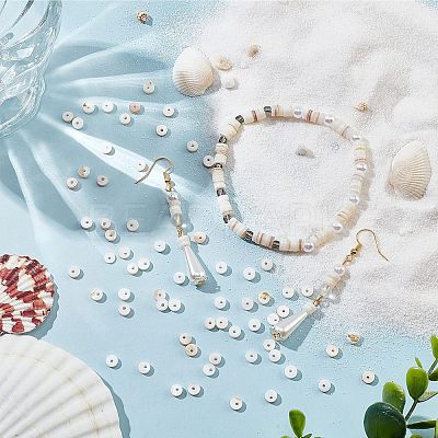 2 Strands Natural Freshwater Shell Beads Strands BSHE-NB0001-17-1