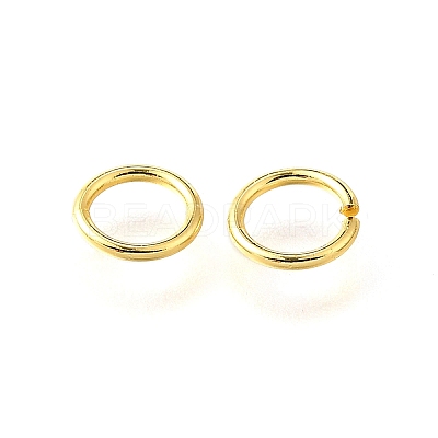 Brass Open Jump Rings KK-V007-004G-06-1