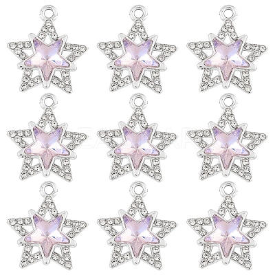 10Pcs Glass Pendants GLAA-YW0004-64A-05-1