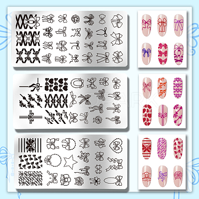 Stainless Steel DIY Nail Art Templates MRMJ-WH0092-050-1