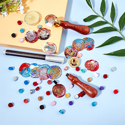 Wax Seal Brass Stamp Head AJEW-WH0209-507-1