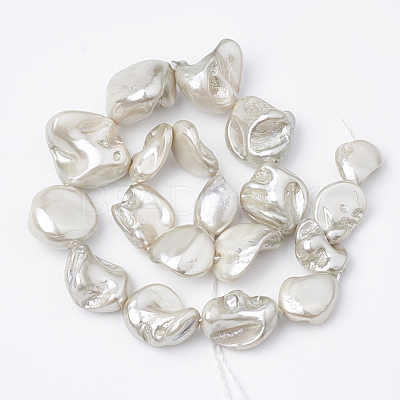 Shell Pearl Beads Strands X-BSHE-Q031-15G-1