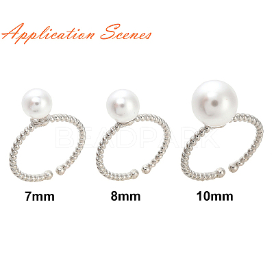 Brass Cup Peg Open Cuff Ring Settings KK-G518-02P-02-1