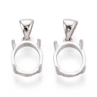 925 Sterling Silver Charms Claw Cabochon Settings STER-N016-44A-P-1