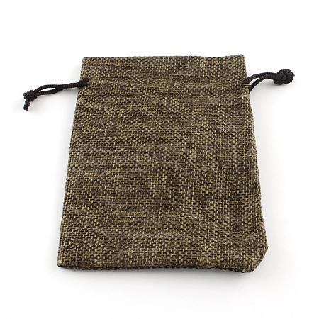 Burlap Packing Pouches Drawstring Bags ABAG-Q050-10x14-05-1