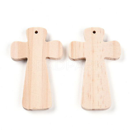 Natural Pine Wood Big Pendants WOOD-N016-54A-1
