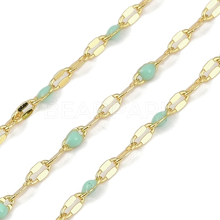 Rack Plating Brass Dapped Chains AJEW-Q153-02G-11-1