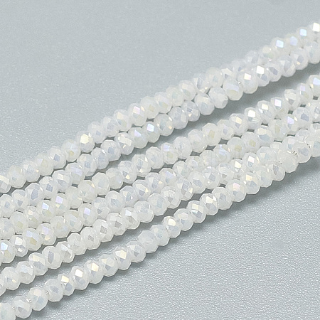 Electroplate Glass Beads Strands X-EGLA-Q112-A03-1