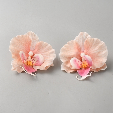 PU Leather Flower Shoe Buckle Clips DIY-WH0816-033F-1