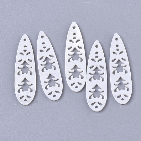 Natural Freshwater Shell Pendants SHEL-N026-26-1