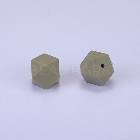 Hexagonal Silicone Focal Beads SI-JX0020A-113-1