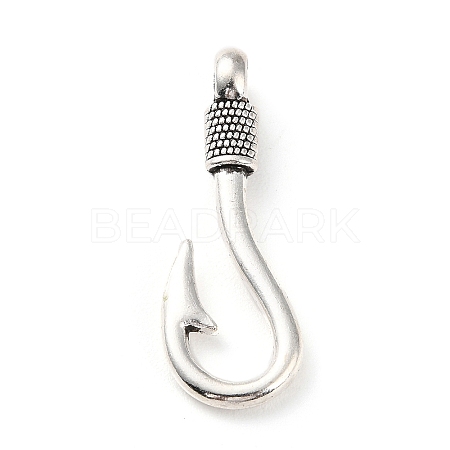 Tibetan Style Alloy Hook Clasps PALLOY-P293-066AS-1