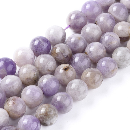 Natural Lavender Amethyst Beads Strands G-L555-01-6mm-1