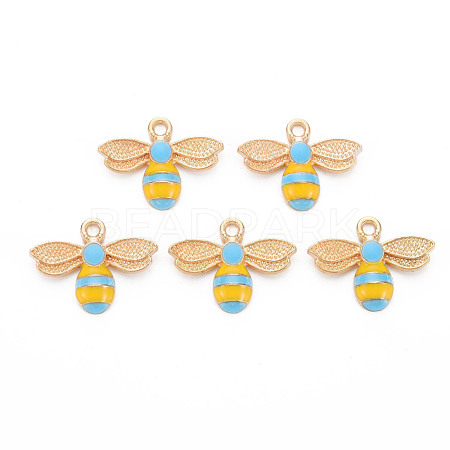 Alloy Enamel Pendants ENAM-S121-174C-RS-1