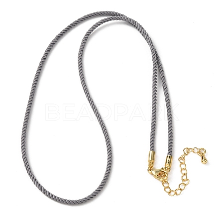 2MM Round Nylon Milan Cord Necklace Makings MAK-F038-C11-G-1
