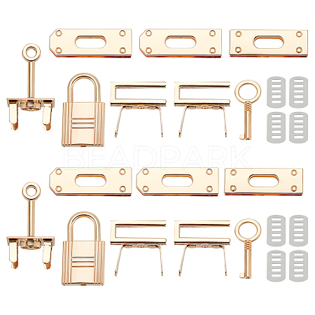 2 Sets Alloy Bag Lock Clasp Set FIND-WR0006-90-1