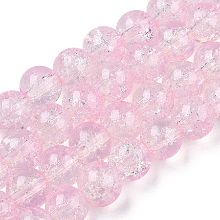 Transparent Crackle Baking Paint Glass Beads Strands X2-DGLA-T003-01A-14-1