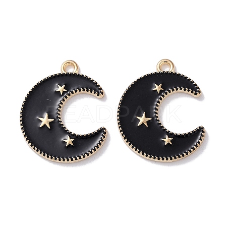 Alloy Enamel Pendants ENAM-O001-11I-G-1