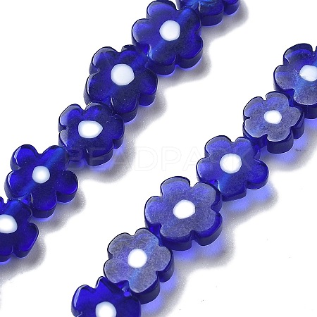 Handmade Millefiori Lampwork Beads Strands LAMP-F035-09M-1