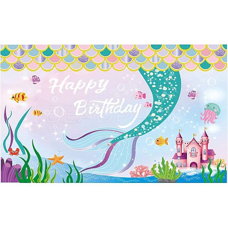 Polyester Hanging Banners Children Birthday AJEW-WH0190-032-1