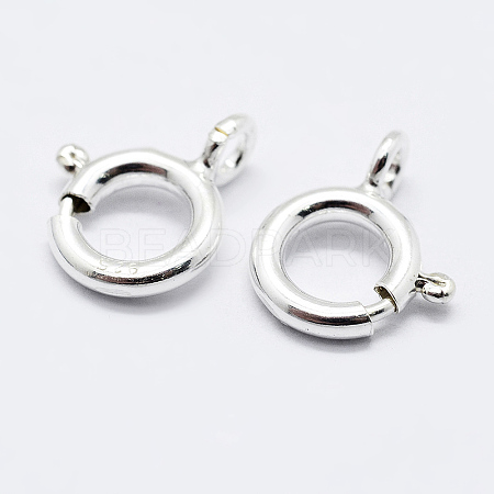 925 Sterling Silver Spring Ring Clasps STER-K167-076D-S-1