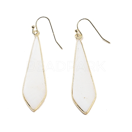 Natural White Shell  Dangle Earrings EJEW-P145-03F-1