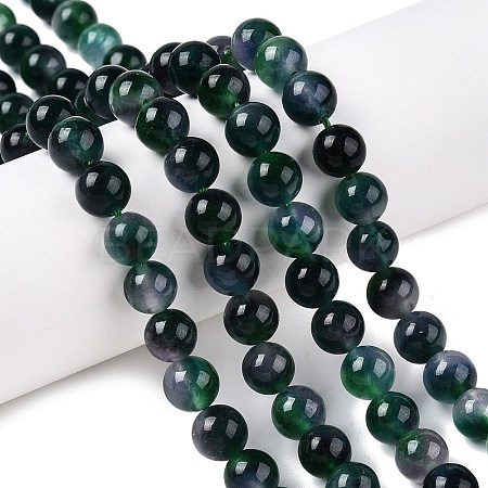 Dyed Natural White Jade Beads Strands G-T138-8mm-210-2-1
