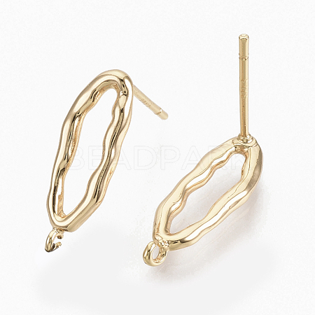 Brass Stud Earring Findings KK-S354-233-NF-1