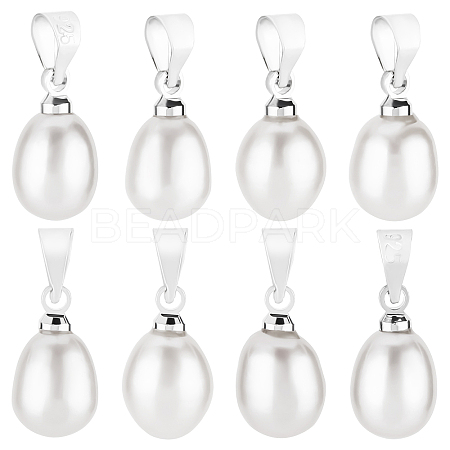 Beebeecraft 10Pcs Natural Freshwater Pearl Charms FIND-BBC0001-41B-1